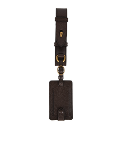 Gucci Square Identification Travel Tag, Leather, Brown, MII, DB/B, 3*